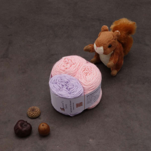 Kit Chaussettes - Amande Fing - Pétale de rose + Buddleia - S