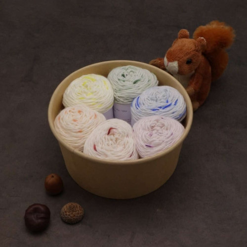 Knit Bowl Amande Fing 6x25g Arc-en-ciel moucheté