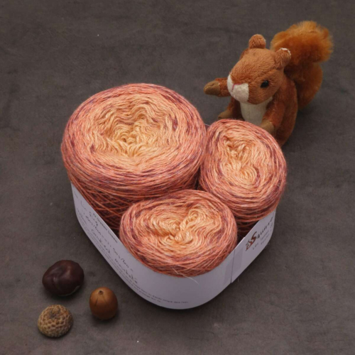 Kit Gradient Sweater - Lin Fing - Pêche melba Gradient - 250g