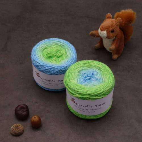 Eucalyptus Light Sport - Chenille de Grand Paon de nuit Gradient - 100g