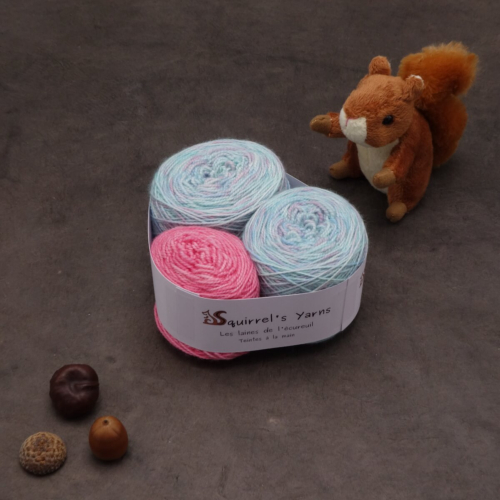 Kit Chaussettes - Tourbillon Amande Fing - Bulle de savon + Lait framboise - M