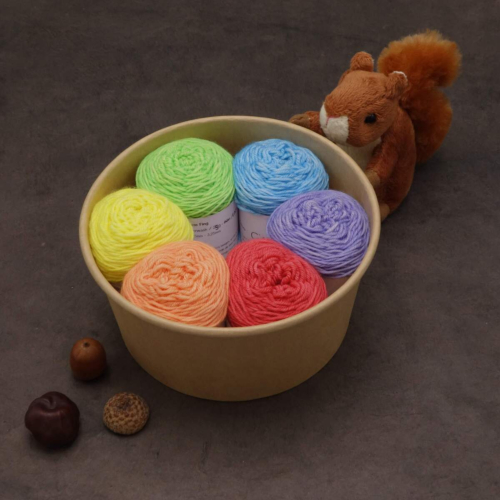 Knit Bowl Noisette Fing 6x25g Arc-en-ciel clair