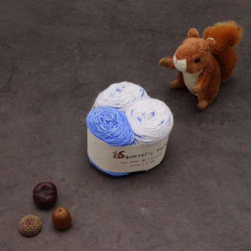 Kit Chaussettes - Amande Fing - Gentianes dans la neige + Myosotis - S
