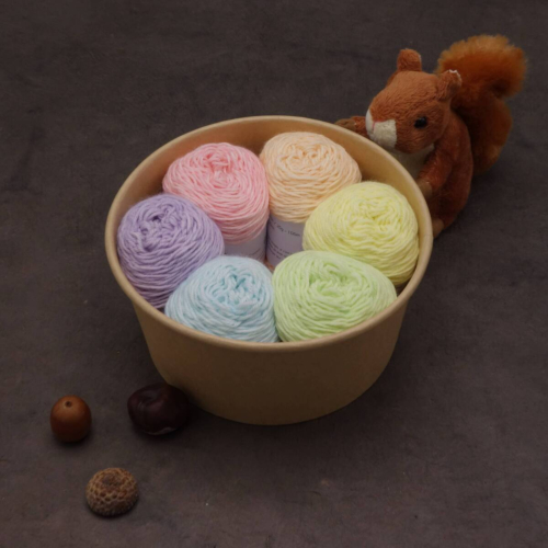 Knit Bowl Amande Fing 6x25g Arc-en-ciel pastel