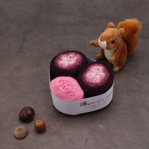 Kit Chaussettes - Tourbillon Amande Fing - Prunier des sables Gradient + Lait framboise - M