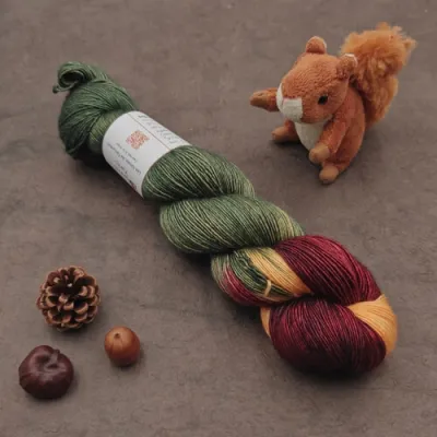 Sapin Esseulé Fing - "Pooling" Cache-cache dans les bois / Sorbet à l'orange / Grenat - 100g